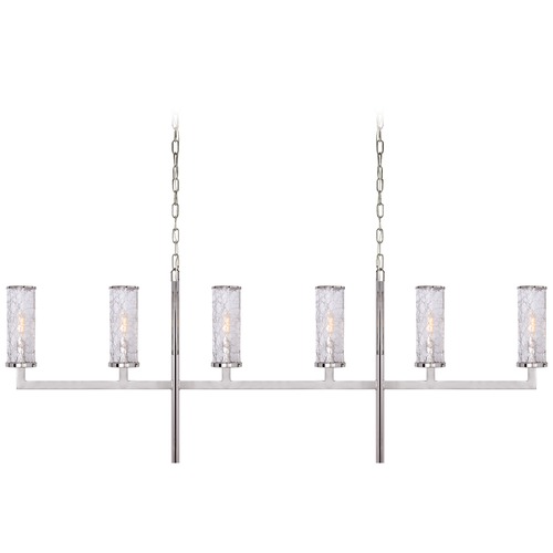 Visual Comfort Signature Collection Kelly Wearstler Liaison Linear Chandelier in Nickel by Visual Comfort Signature KW5203PNCRG