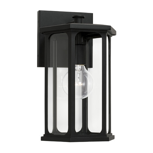 Capital Lighting Walton 13.25-Inch Outdoor Wall Lantern in Black by Capital Lighting 946611BK