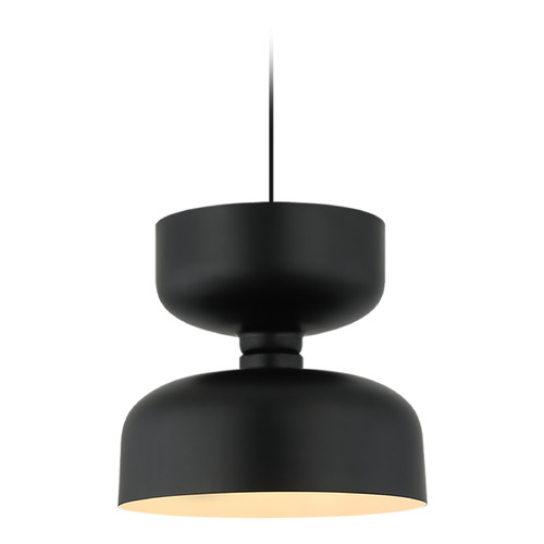 Matteo Lighting Matteo Lighting Pedestal Black Pendant Light with Bowl / Dome Shade C71101BK