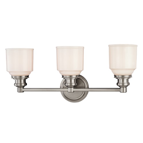 Windham 3-Light Bath Light in Satin Nickel by Hudson Valley Lighting