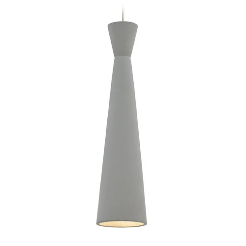 Visual Comfort Modern Collection Windsor 12V Pendant in Concrete & Satin Nickel by Visual Comfort Modern 700MPWDSCS