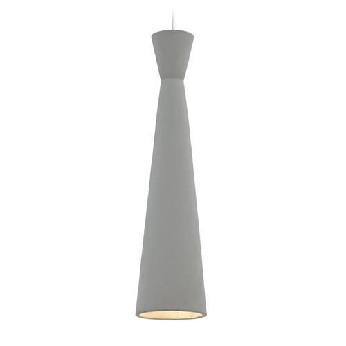 Windsor 12V Pendant in Concrete & Satin Nickel by Visual Comfort Modern