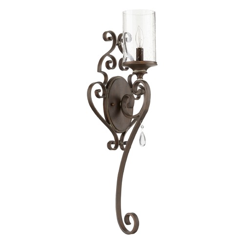 Quorum Lighting Seeded Glass Sconce Copper by Quorum Lighting 5473-1-39