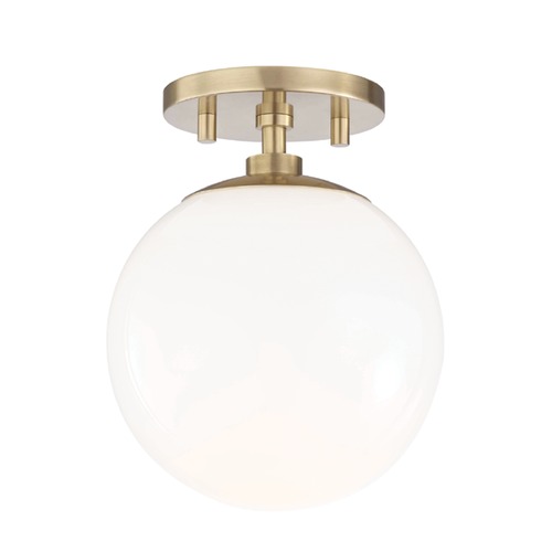 Mitzi by Hudson Valley Stella Aged Brass Semi-Flush Mount by Mitzi by Hudson Valley H105601-AGB