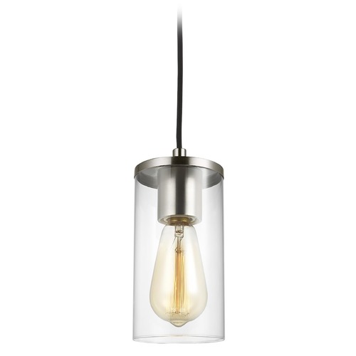 Zire Brushed Nickel Mini Pendant by Visual Comfort Studio