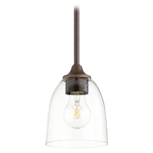 Jardin Oiled Bronze Mini Pendant by Quorum Lighting