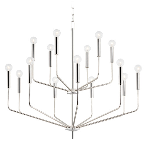 Mitzi Hudson Polished Nickel 15-Light Chandelier