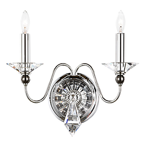 Jasmine Polished Silver Sconce by Schonbek Lighting