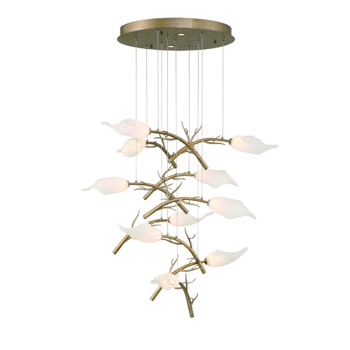 Matera 10-Light LED Multi-Drop Chandelier in Gold by Eurofase Lighting