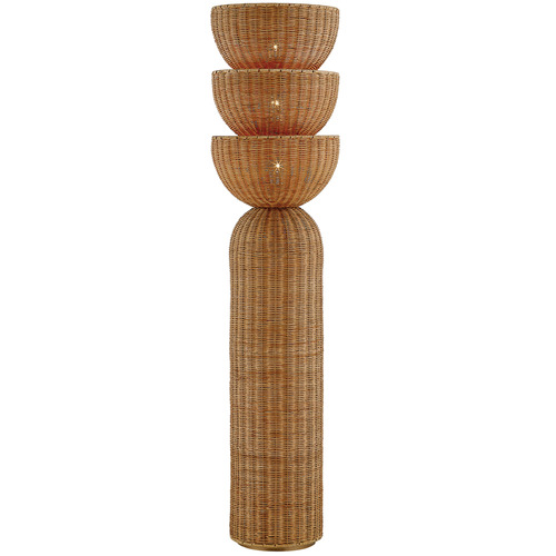 Troy Lighting Rian Patina Brass LED Floor Lamp with Bowl / Dome Shade