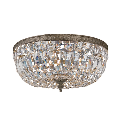 Crystorama Lighting Richmond Crystal Flush Mount in English Bronze by Crystorama Lighting 714-EB-CL-S