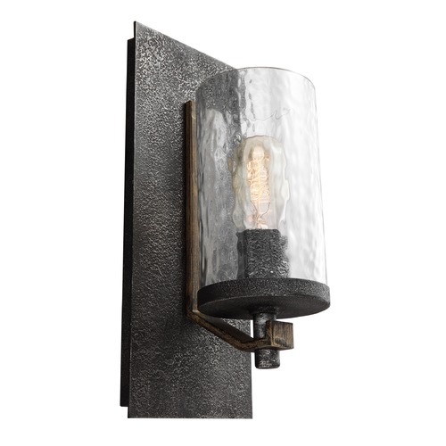 Angelo 13-Inch Wall Sconce in Oak & Slate Grey by Visual Comfort Studio