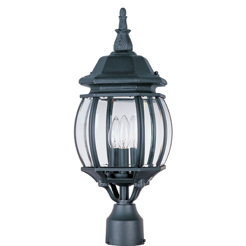 Crown Hill Black Post Light by Maxim Lighting