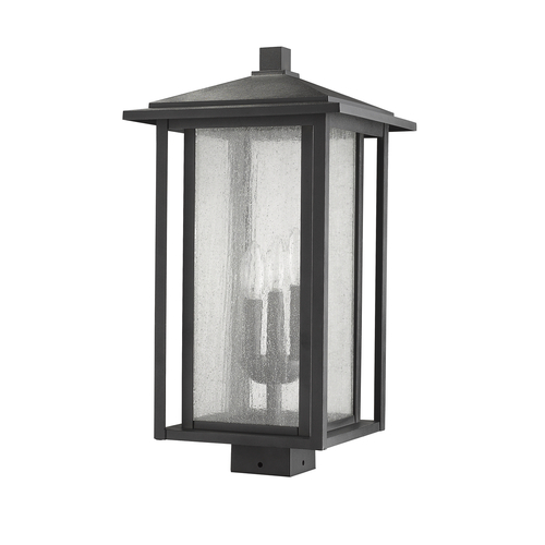 Z-Lite Aspen Black Post Light by Z-Lite 554PHXLS-BK