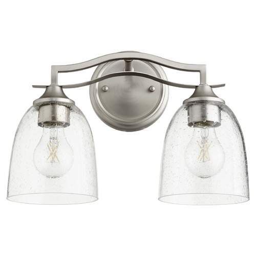 Jardin Satin Nickel Bathroom Light by Quorum Lighting