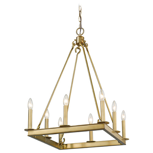 Z-Lite Barclay Olde Brass Mini-Chandelier by Z-Lite 482S-8-20OBR