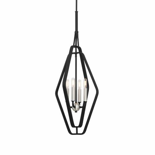 Traveler Sand Coal & Brushed Nickel Pendant by George Kovacs