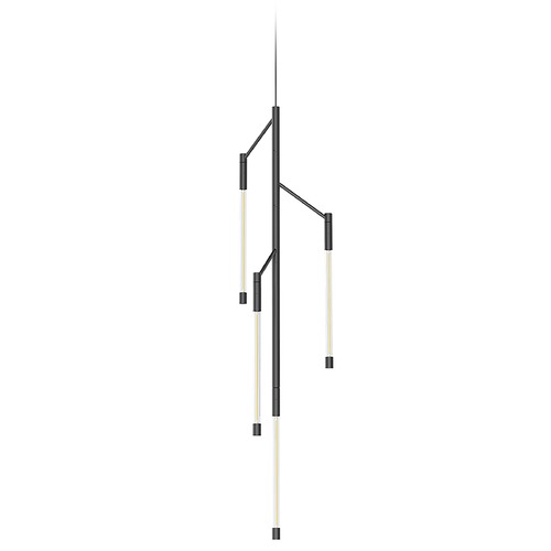 Motif 10.25-Inch Wide LED Pendant in Black by Kuzco Lighting