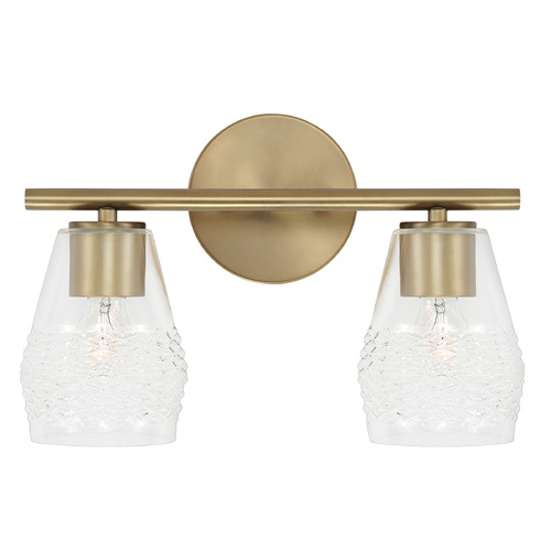 Capital Lighting Dena 14-Inch Vanity Light in Aged Brass by Capital Lighting 145021AD-524