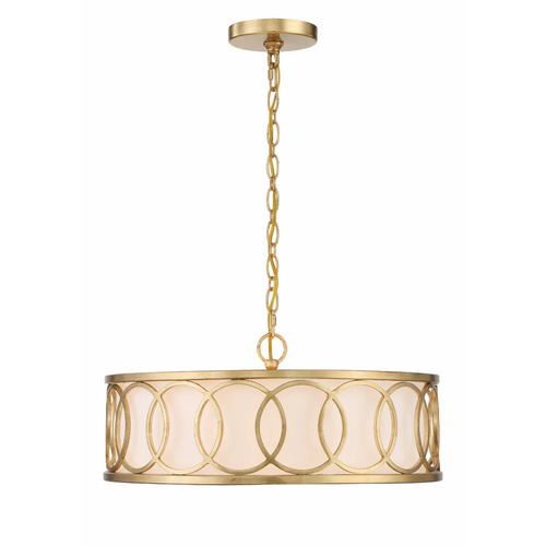 Libby Langdon Graham Chandelier in Antique Gold by Crystorama Lighting