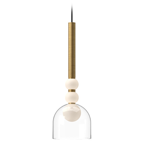 Kuzco Lighting Rise Brushed Gold LED Mini Pendant by Kuzco Lighting PD30505-BG/CL