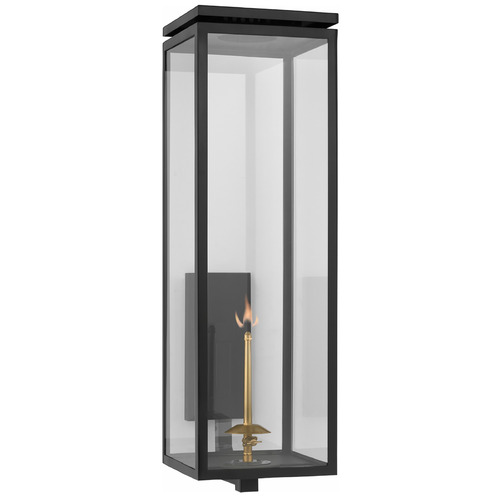 Visual Comfort Signature Collection Chapman & Myers Fresno Gas Wall Lantern in Black by VC Signature CHO2562BLKCG