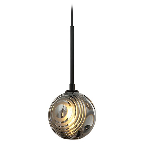Matteo Lighting Jemyca Matte Black Mini-Pendant Light with Globe Shade