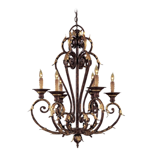 Chandelier in Golden Bronze by Metropolitan Lighting