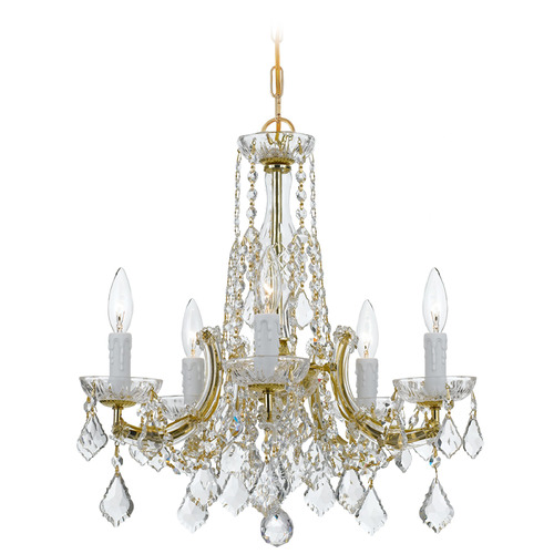 Crystorama Lighting Crystorama Lighting Maria Theresa Gold Crystal Chandelier 4576-GD-CL-MWP