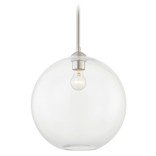 Design Classics Lighting Gala Fuse Pendant in Satin Nickel with Clear Glass by Design Classics 581-09 GL1790-CL
