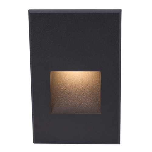 WAC Lighting Black LED Recessed Step Light with Amber LED by WAC Lighting WL-LED200-AM-BK