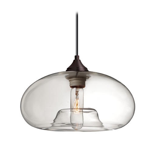 Besa Lighting Bana Bronze Pendant Light with Oblong Shade