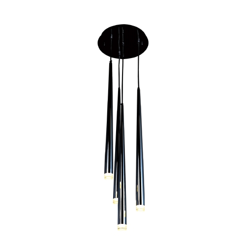 Avenue Lighting Highland Avenue 4-Light Black Chrome LED Multi-Light Pendant by Avenue Lighting HF2104-BLK