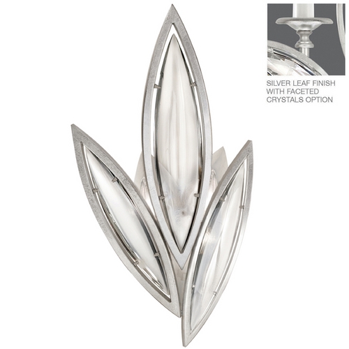 Fine Art Lamps Marquise Platinized Silver Leaf Sconce