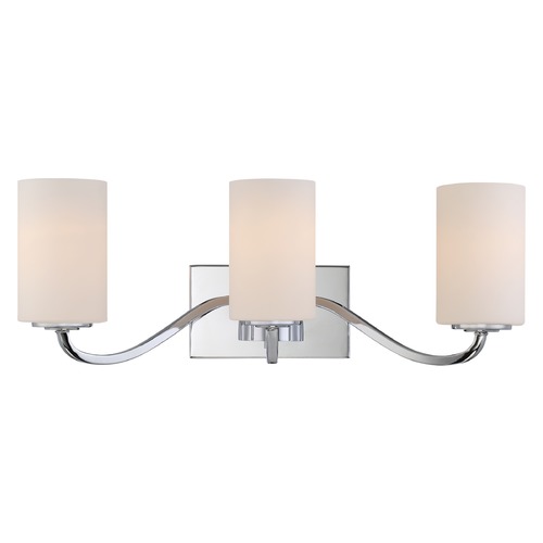 Willow Polished Nickel Bathroom Light by Nuvo Lighting