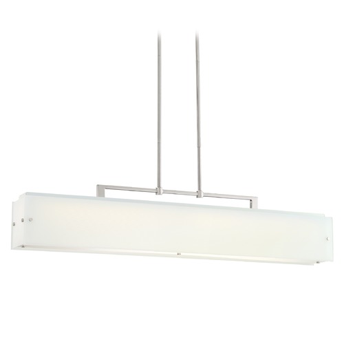 Button LED Linear Light in Brushed Nickel by George Kovacs