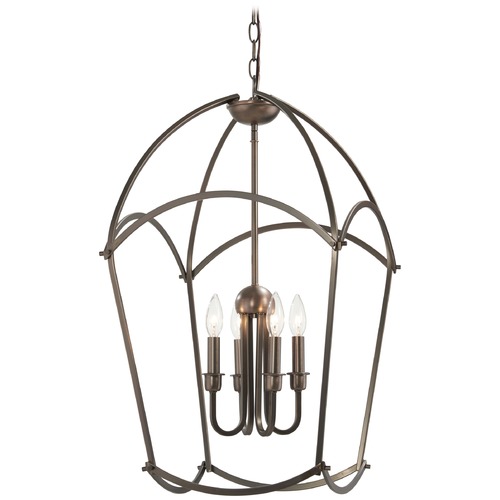 Jupiter's Canopy Harvard Court Bronze Plated Pendant by Minka Lavery