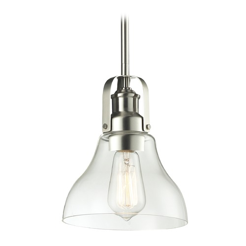 Z-Lite Z-Lite Forge Brushed Nickel Mini-Pendant Light with Bowl / Dome Shade 320-8MP-BN