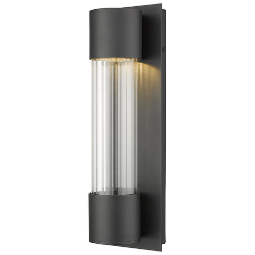 Z-Lite Striate Black LED Outdoor Wall Light by Z-Lite 575S-BK-LED