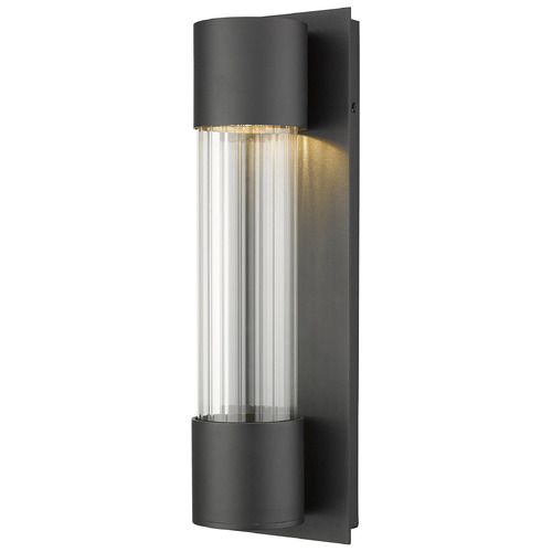 Striate Black LED Outdoor Wall Light by Z-Lite