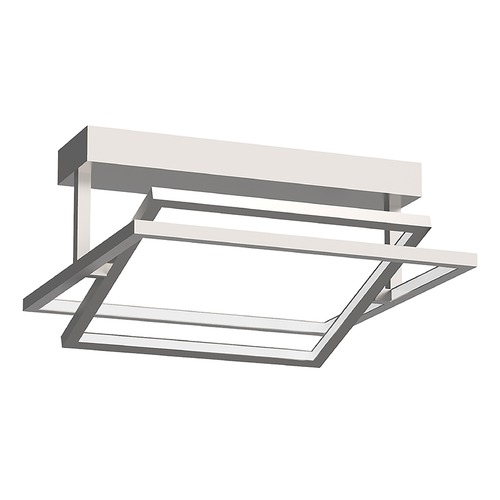 Mondrian 15.75-Inch Adjustable LED Flush Mount in Brushed Nickel by Kuzco Lighting