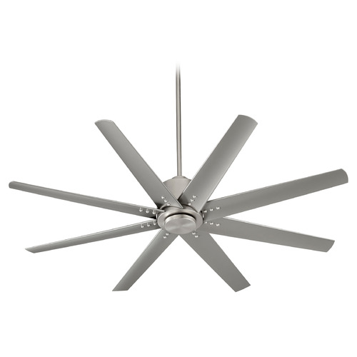 Fleet 56-Inch Damp Ceiling Fan in Satin Nickel by Oxygen Lighting