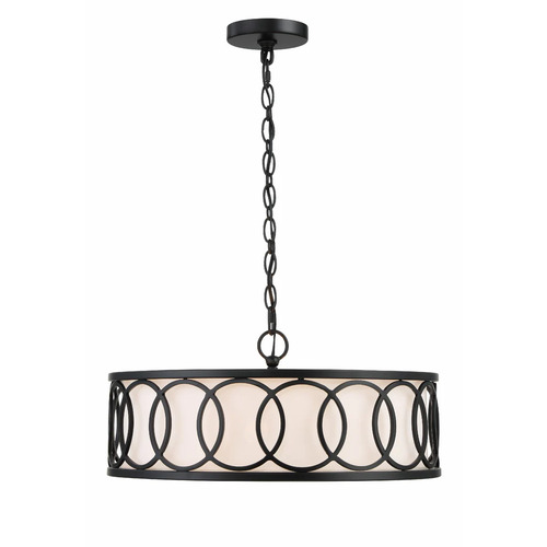 Crystorama Lighting Libby Langdon Graham Chandelier in Matte Black by Crystorama Lighting 287-MK