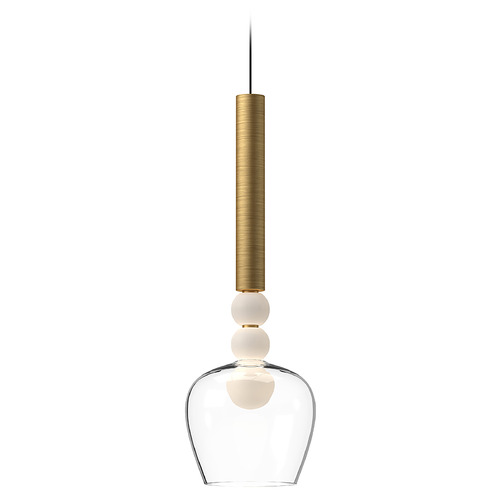 Kuzco Lighting Rise Brushed Gold LED Mini Pendant by Kuzco Lighting PD30501-BG/CL