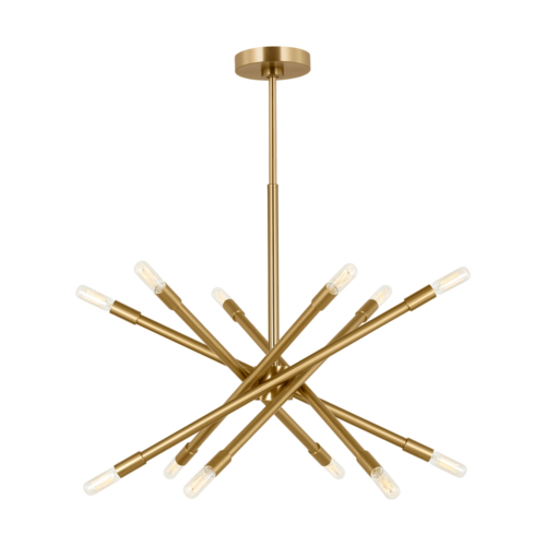 Eastyn 27-Inch Chandelier in Burnished Brass by Visual Comfort Studio
