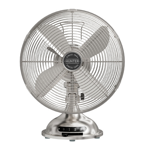 Hunter Fan Company Classic D12 Brushed Nickel Desk & Table Fan
