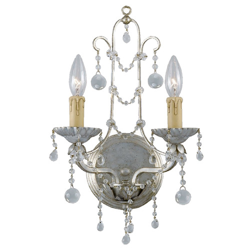 Crystorama Lighting Paris Market Silver Leaf Sconce