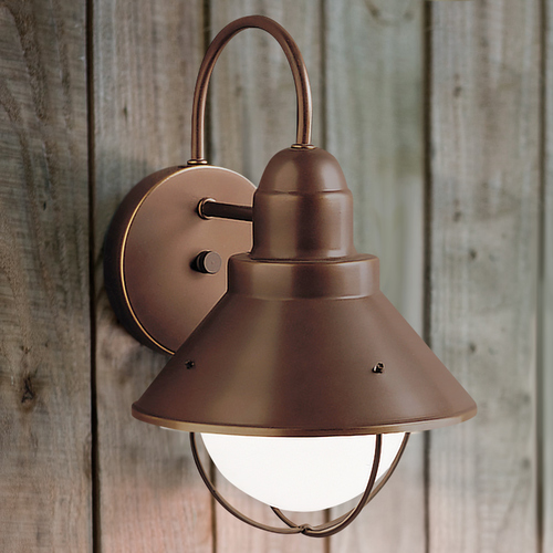 Seaside 14.25-Inch High Outdoor Wall Light in Olde Bronze by Kichler Lighting