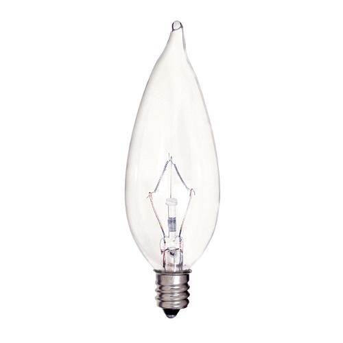 Satco Lighting Incandescent CA9 Light Bulb Candelabra Base 120V Dimmable by Satco S4465