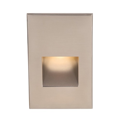 Brushed Nickel LED Recessed Step Light with Amber LED by WAC Lighting